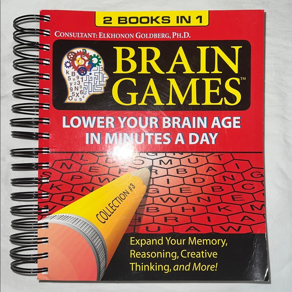 NWOT 2 Books In 1 Brain Games Puzzle Book